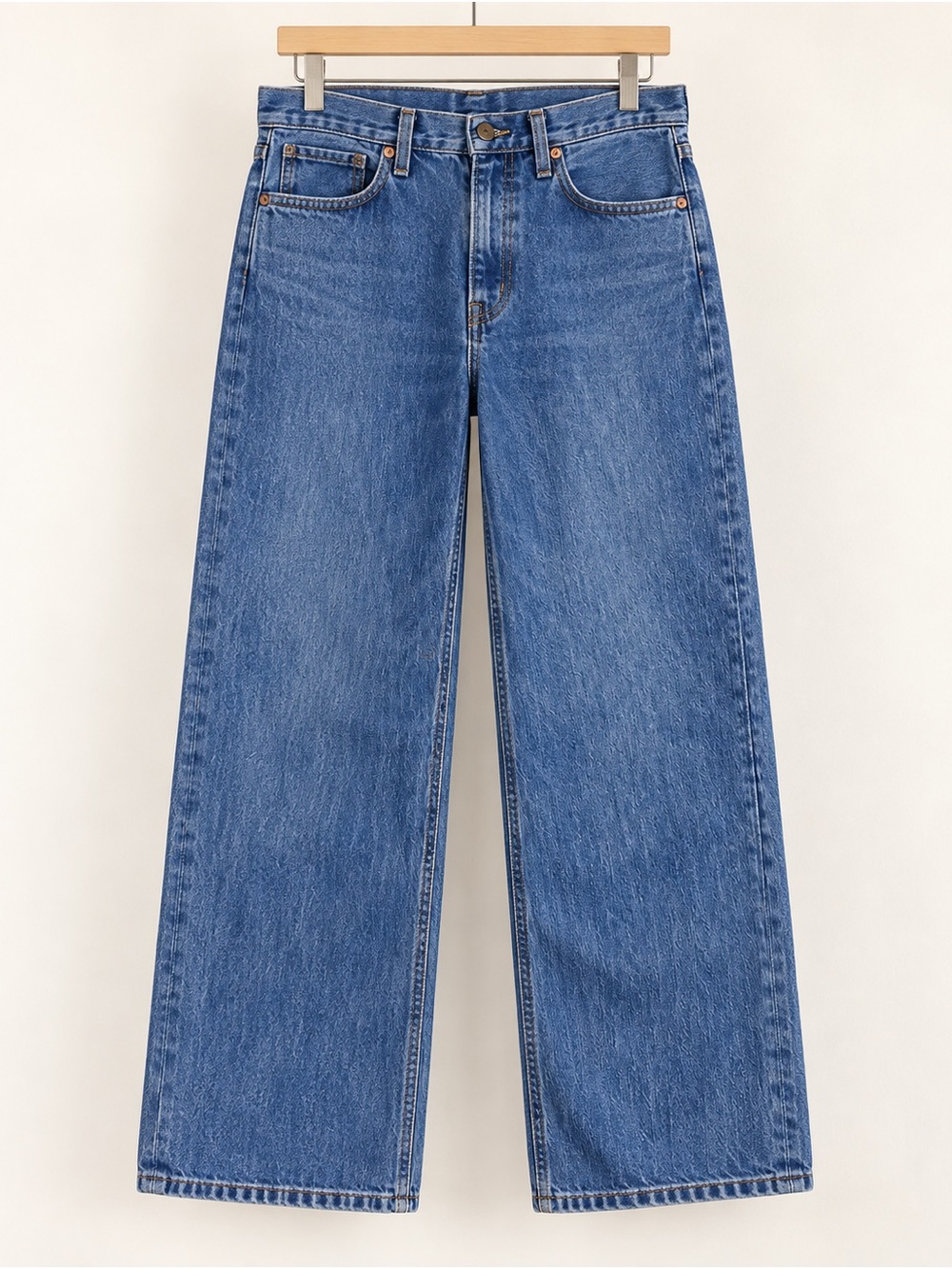 American Eagle 90s Wide Leg Jeans, Medium Wash, Size 0 Short